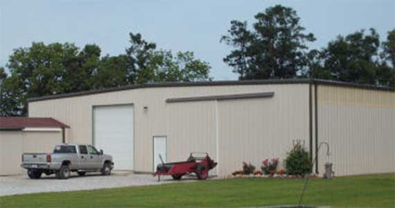 Steel pole barn