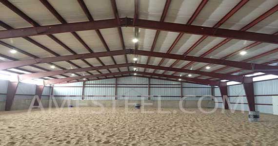 Steel riding arenas